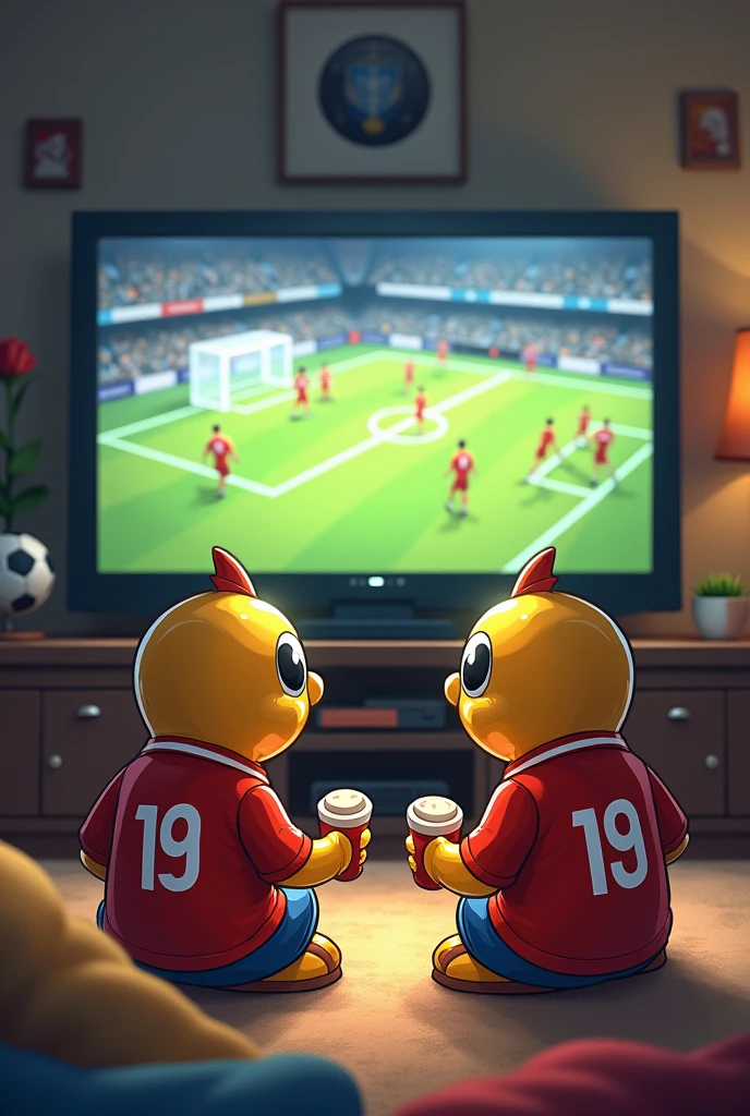 Deux avions qui regardent un match de foot à la télé