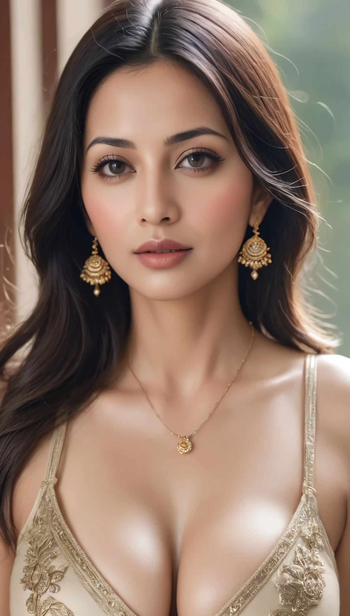 (((surreal woman)))、((Very beautiful 30 year old blonde Indian woman))、(((Big cleavage)))、(((Indian Mature Warrior)))、
