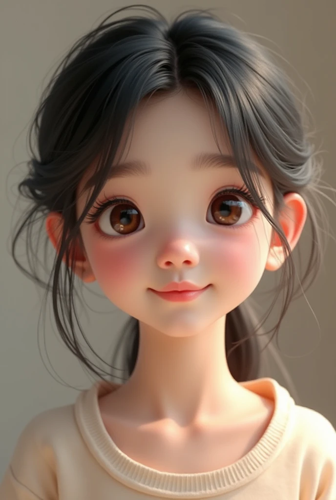 Realistic cute asian 4k