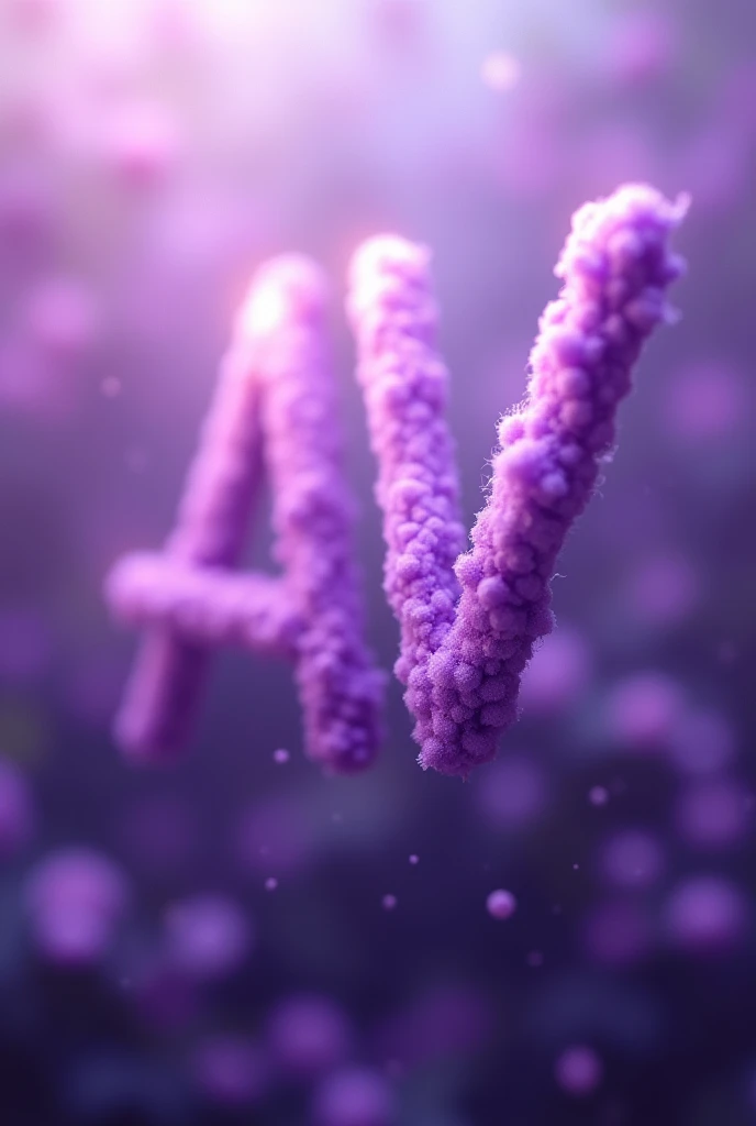 the letters av blurred purple color