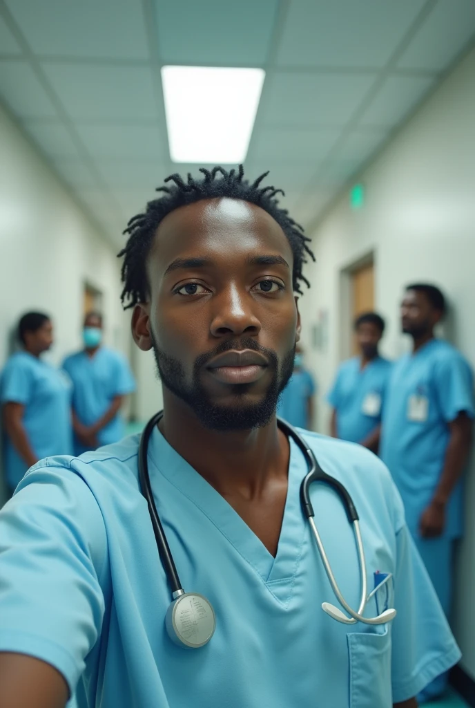  First person photo of black person in a hospital