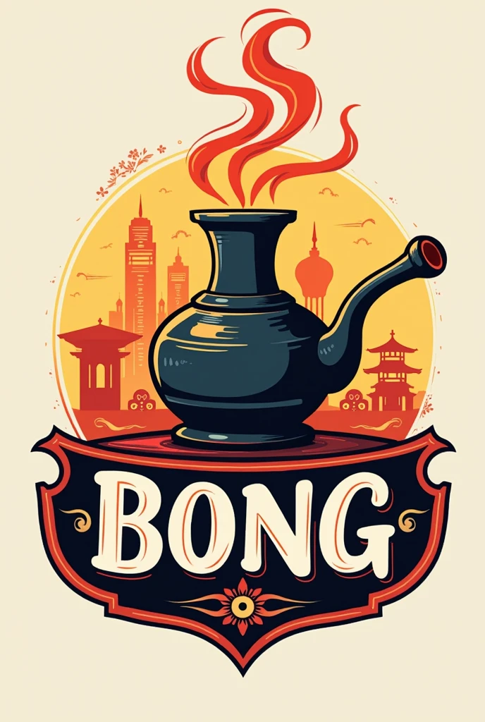 Make a logo of a restaurant called bong