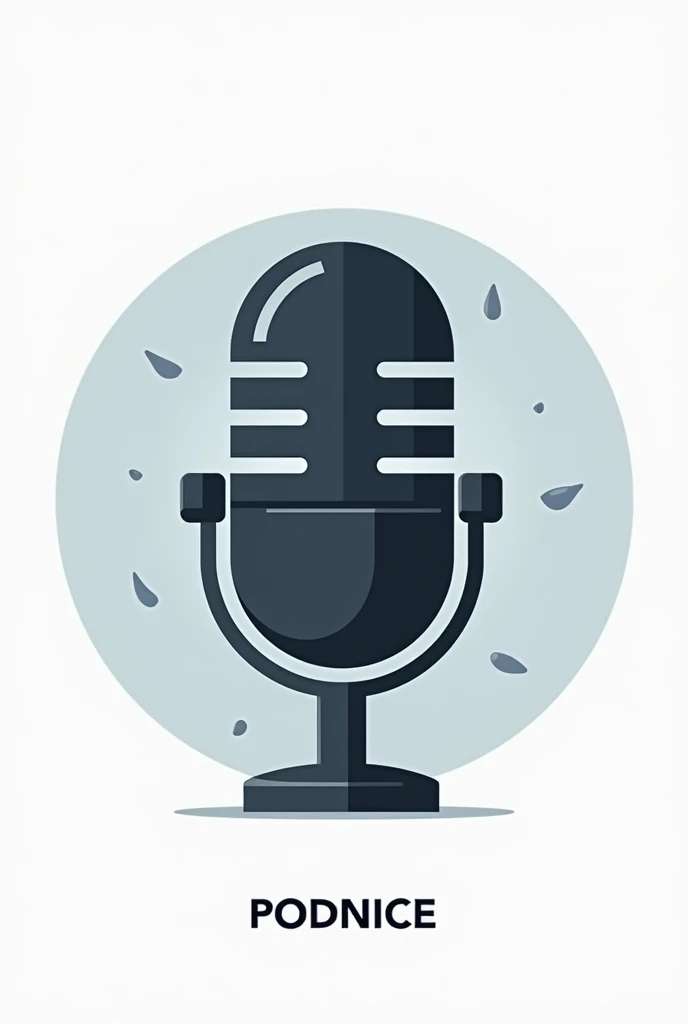 Create a podcast logo, called "podNice" with a microphone in the logo