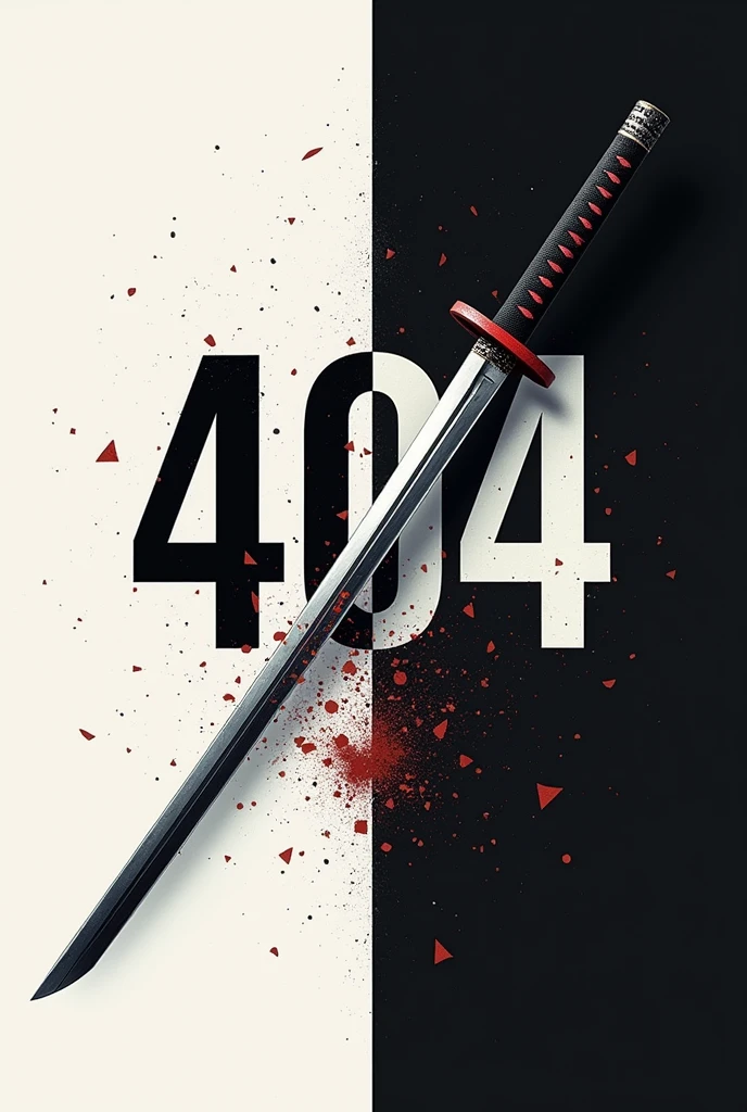 logo 404 pierced with katana by katana