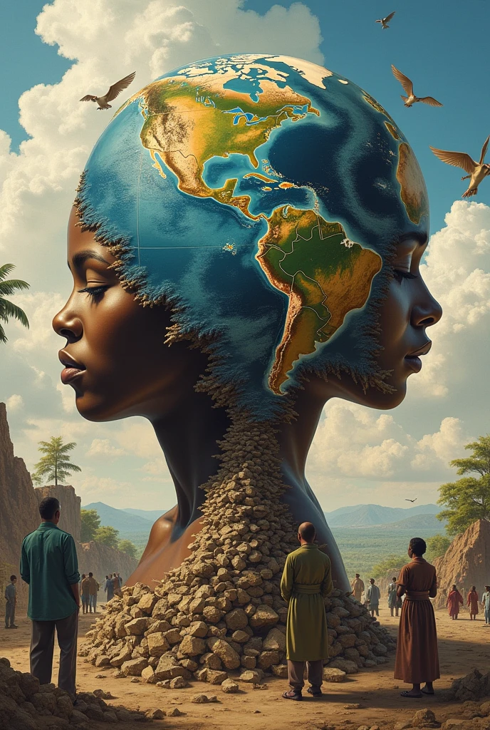 Create a drawing about inequality within and between countries