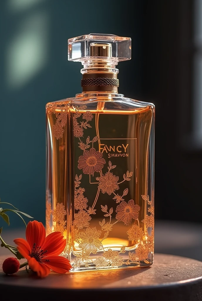 A bottled fragrance for men and women named Shavvon fancy 