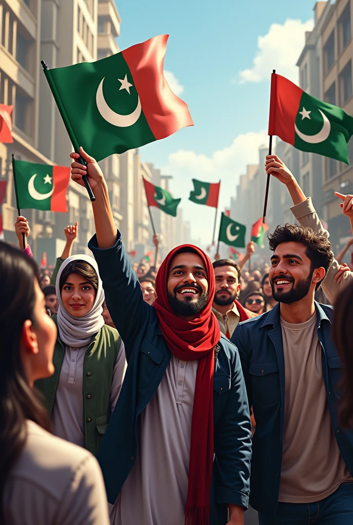 Pakistani ISF Students With Imran Khan