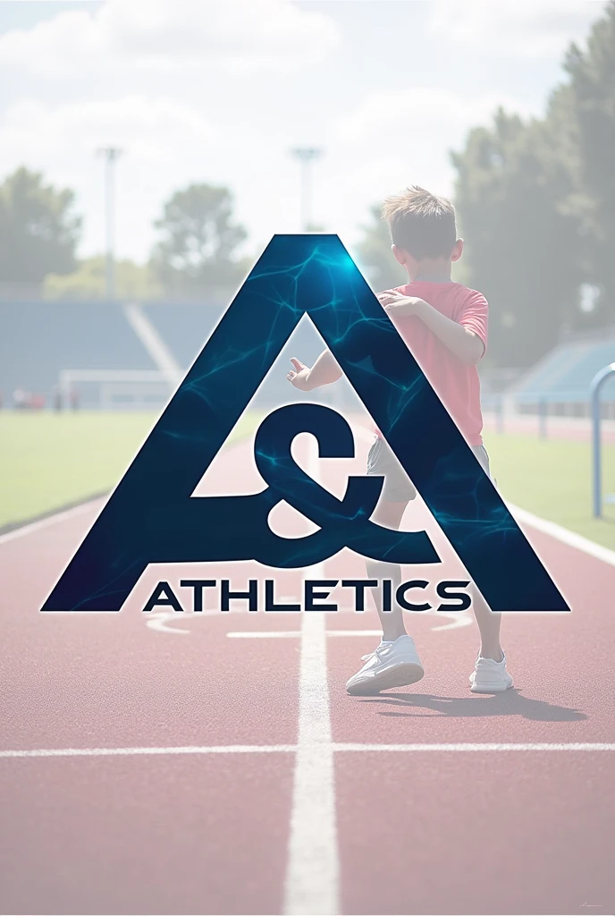 Create an image of a logo containing the letters A'C= and say Athletics. With athletics design with background image