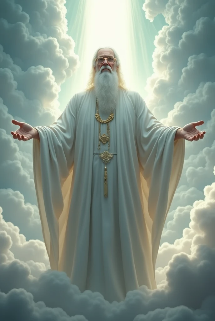 White man god with glasses 
