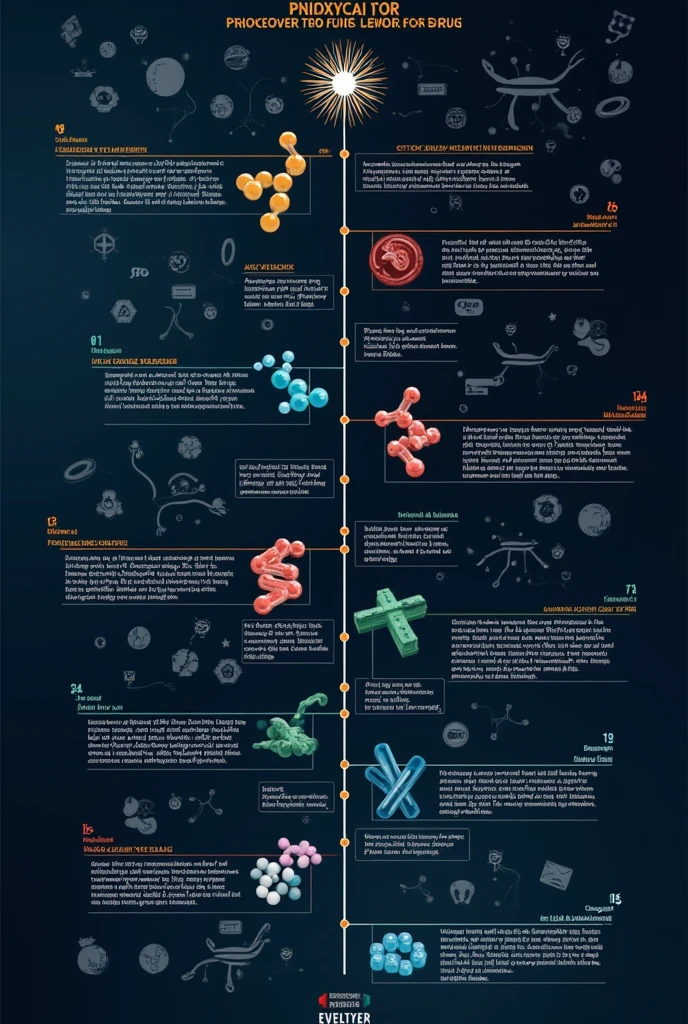 visible image for reading with A visual horizontal timeline showing important milestones in the development of anti-allergens, including the discovery of the first antihistamines and the evolution to second and third generation drugs. colors: blackw, cerulean, Unripe, rot