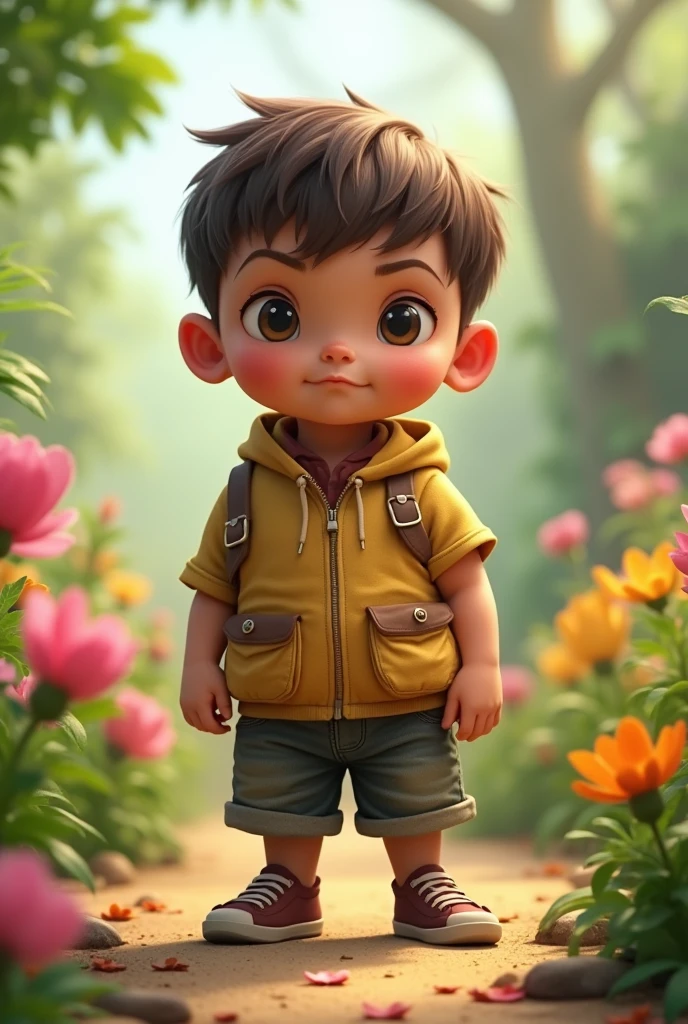 Create the image of a short boy