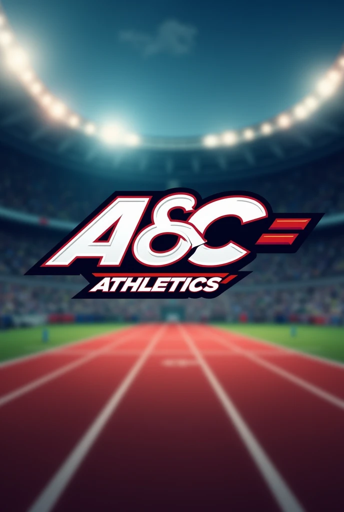 Create an image of a logo containing the letters A&#39;C=  and say Athletics. With athletics design with background image