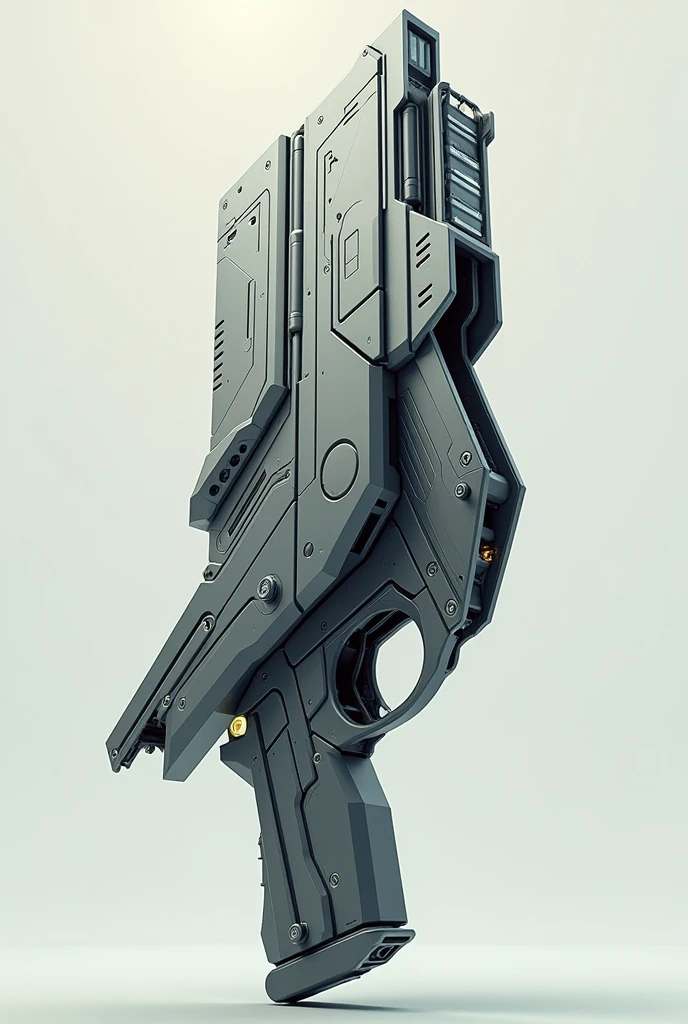 Weapon that implements the concept "Death Ray" of tesla. drawing style, only the weapon without background or people