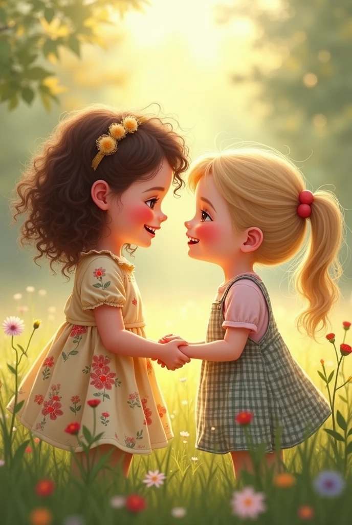 A 4 year old girl with her 3 year old sister 