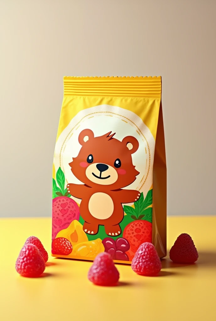 Custom animal cardboard packaging for fruit jelly gummies