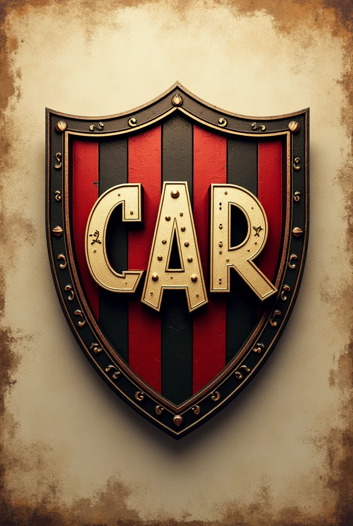 SHIELD OF A FOOTBALL CLUB WITH THE ACRONYMS "car" (Resaca Athletic Club)