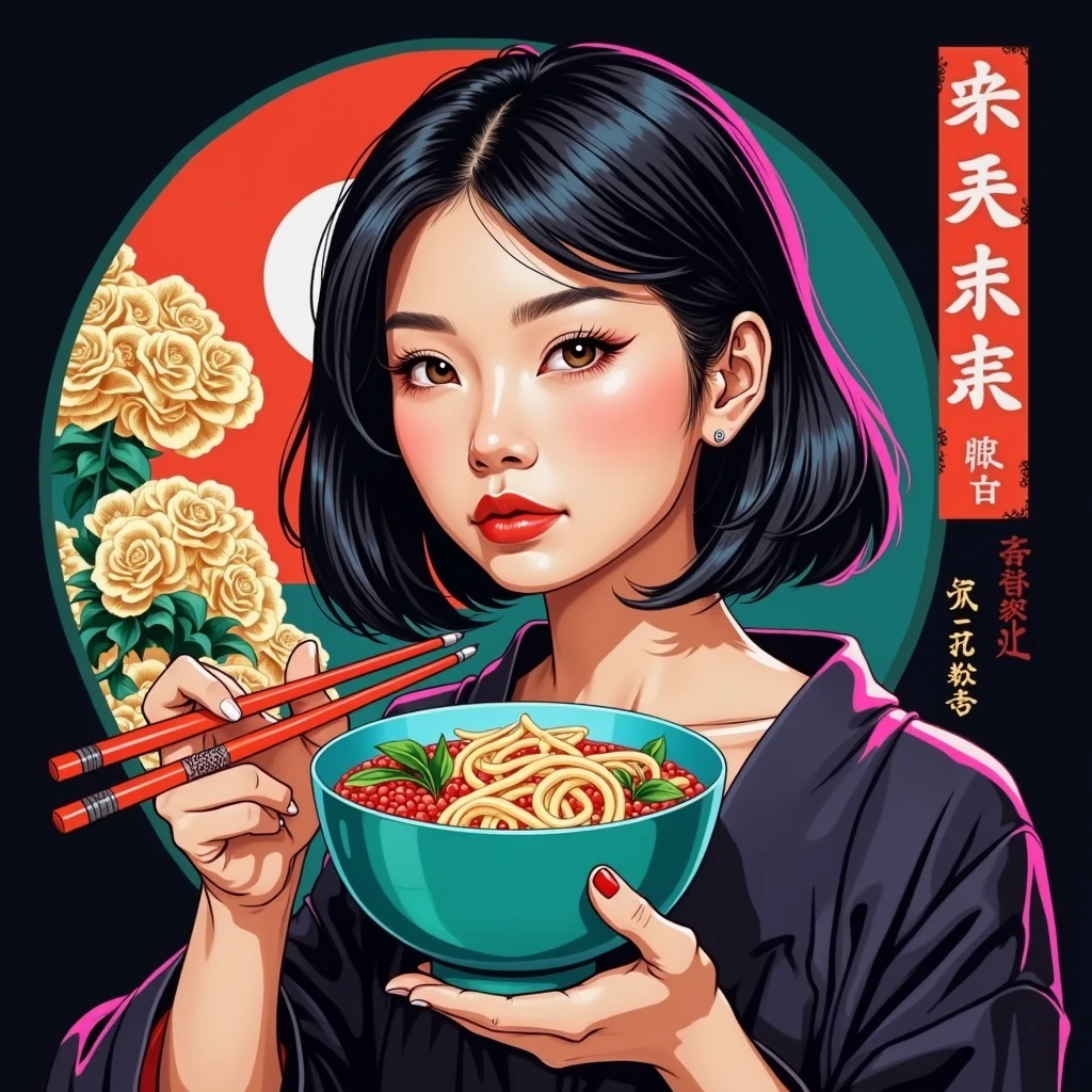 Facing forward、20-year-old woman、Black blue hair、Bangs、ponytail、Straight face、iridescent eye op fade:1.3)、Dark Theme、Calm colors調、Calm colors、High contrast、(Natural skin texture、Soft Light、sharp)、8k、masterpiece、 最high quality、超High resolution、最High resolution、Very detailed、background、Professional Lighting、Light、Very detailedCG、Holographic Signals、sign、A broad perspective、Sharp Noor&#39;Body Pose、Angular focus from behind、Rotation Pose、White skin、Beautiful woman、2、(Detailed eyes、Almond Eye、brown right pupil、Gradient Eyes:1、Beautiful, detailed eyes:1、Symmetrical eyes:1、Big highlight around the eyes:1.2)、(Reddish brown hair、Untargeted hair on the left and right is disordered.)、(Long skirt、Belted、Long coat、Sweater off-shoulder 、Long and slim beautiful hip line、Beautiful spine、My back is hunched、Tight waist、Hip line emphasis、Cheeks are a little red、Beautiful breasts、Her chest is a D cup) 、(Round face: 1.4)、(Thin fingers、Detailed Weapons、Detailed human hand)、Half-laugh、Teeth are visible、Beautiful hip line,Off-the-shoulder clothing,Accentuate your cleavage, sexy, Huge breasts,Accentuate your hips at the back,Fine hand, Five fingers, The right human hand, Fine grain,Textured skin, Super detailed, high quality, Awards, 最high quality, High resolution, 1080p, High resolution, 4K, 8k, 16k
