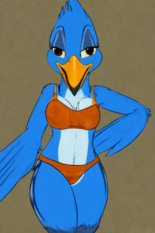 luV1, KaliV1, mativ1, female anthro, bird, blue jay, amber eyes, laying down , nude, avian feet, tail, winged arms, big breasts, nipples, white wide hips, beautiful bird girl, vagina , anus,perfect body,big white butt, close up,