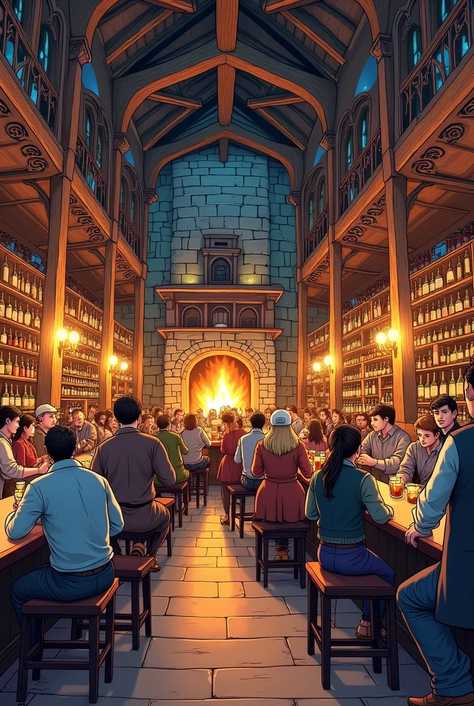 Manga style, kingdom pub highly detailed