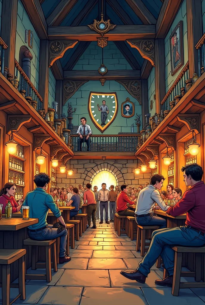 Manga style, kingdom pub highly detailed