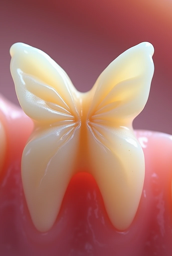 Butterfly shaped tooth 