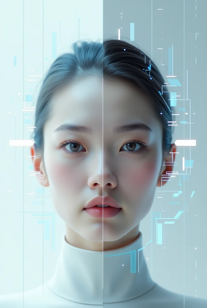 Make me a 2D facial recognition design - SeaArt AI