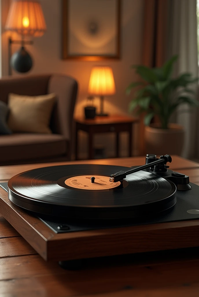Create an image of a device playing a vinyl record