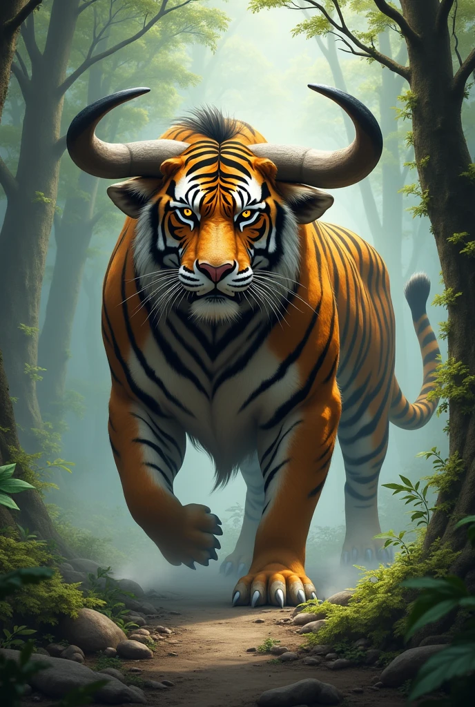 Tiger that have a head of a bull