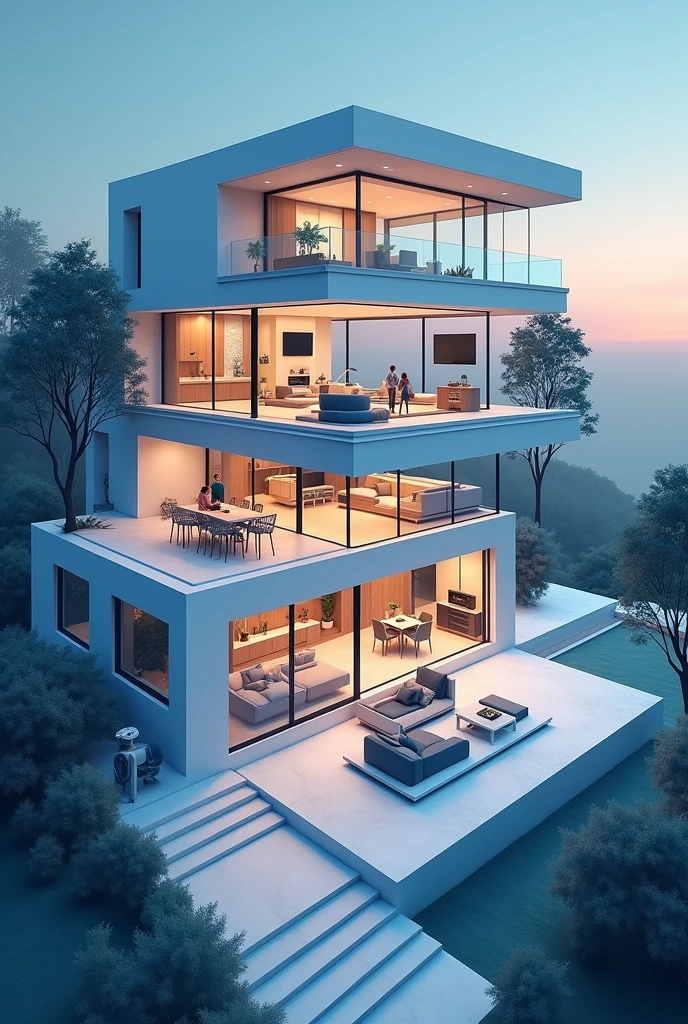 Create an illustrated image of a Smart Home by sinaihm