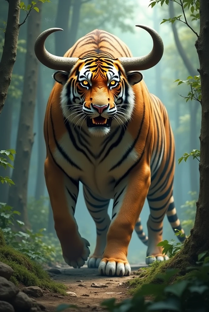 Tiger that have a head of a bull