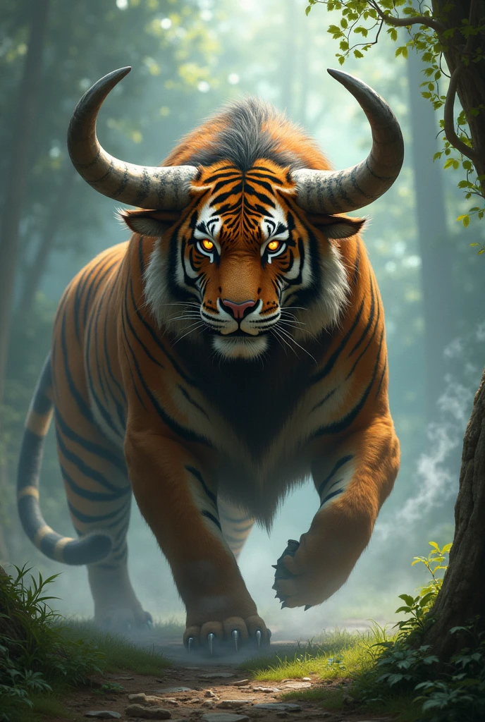 Tiger that have a head of a bull
