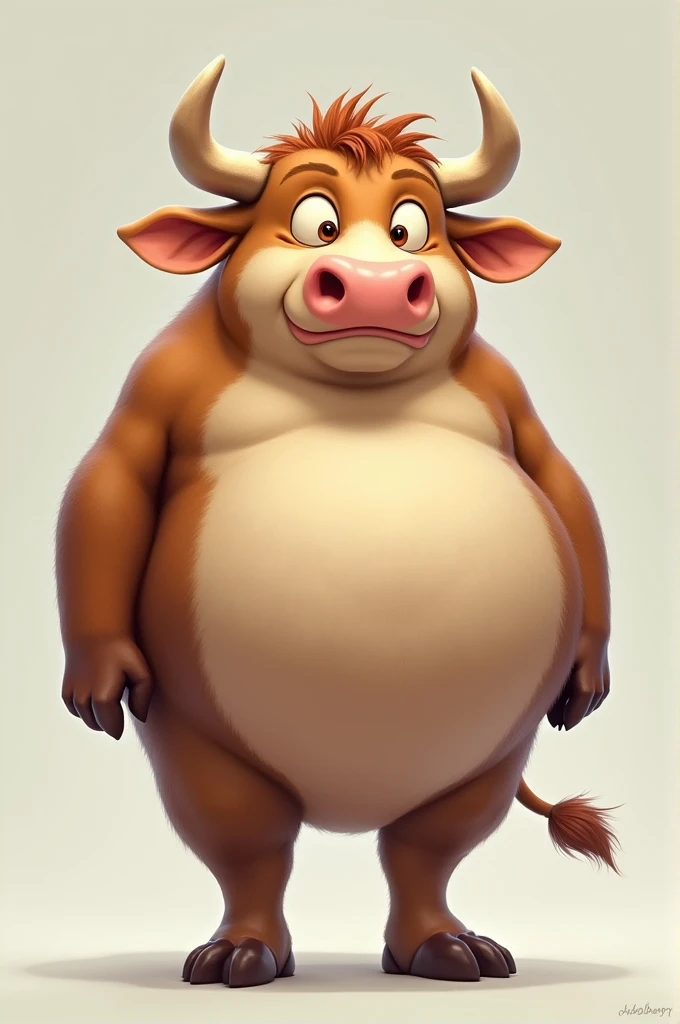 fat cow on two legs