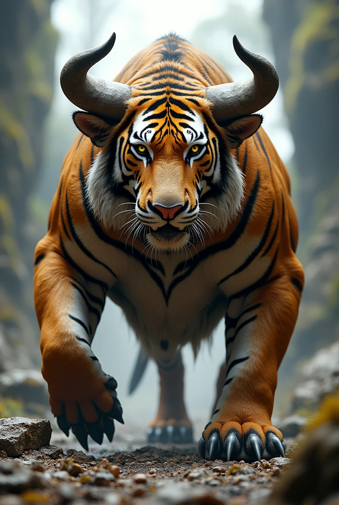 Tiger that have a face of a bull
