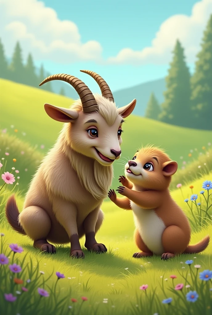 Picture of a goat and a gopher
