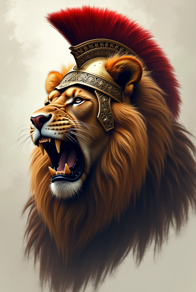 Create a Lion head using Spartan Helmet