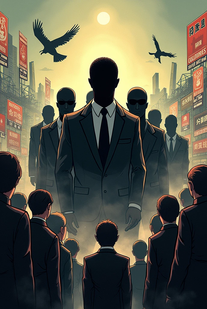 2d cartoon showing Government controlling media for their own