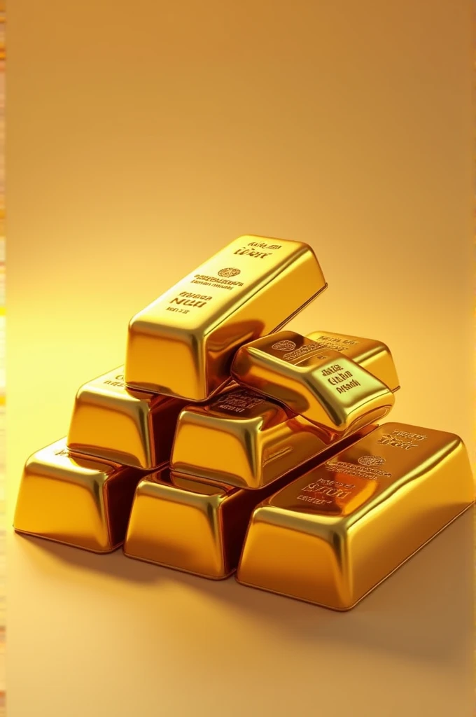 A stack of beautiful gold bars, no background 