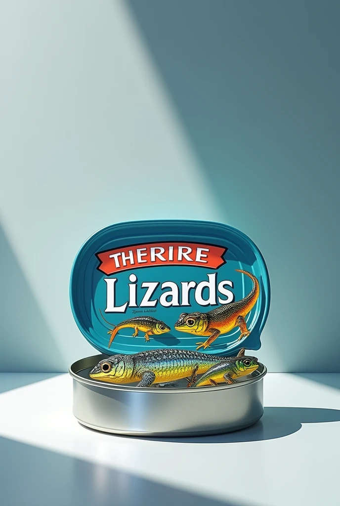 Can of sardines with the Three Lizards brand 