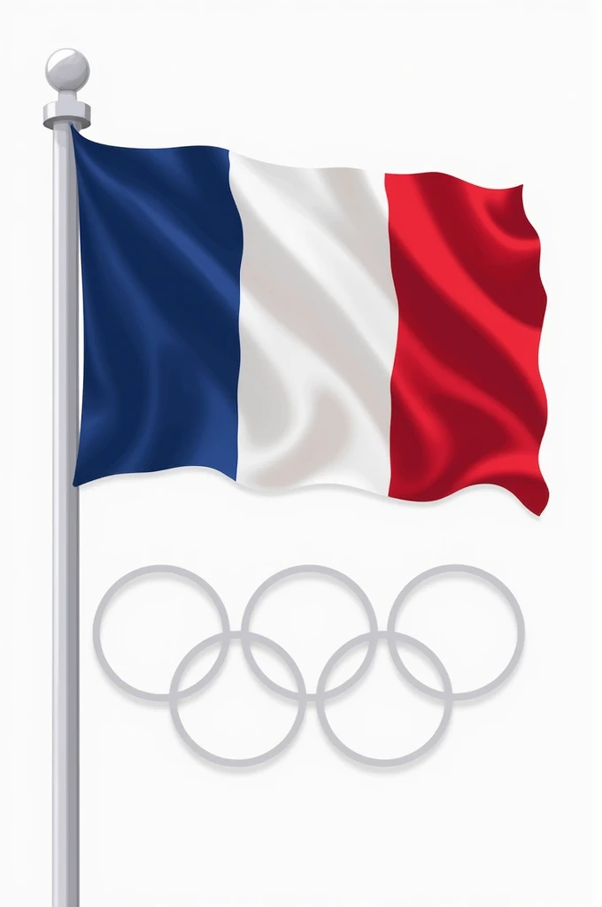 Image with the French flag and the Olympic symbol for a slide