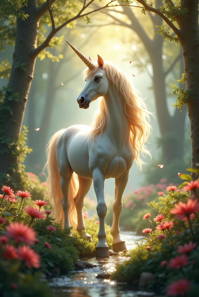 Unicorn in garden