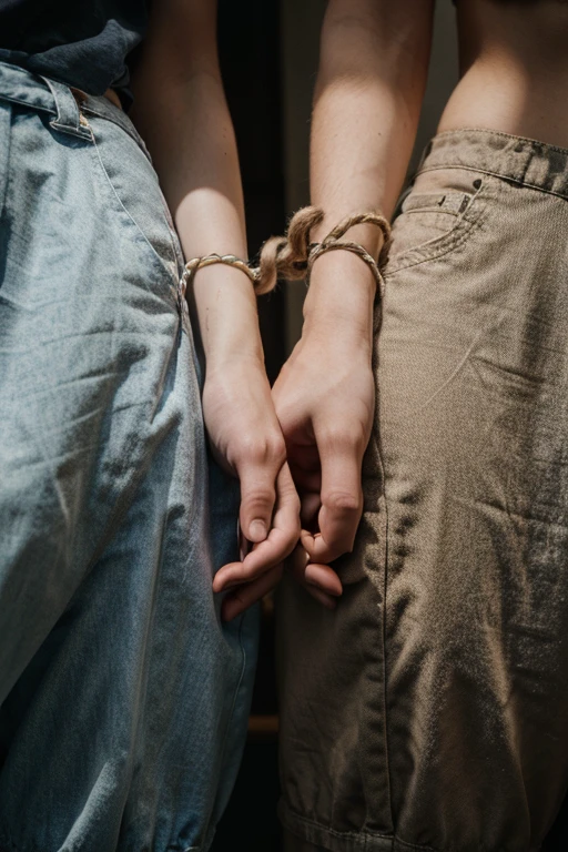 intertwined hands