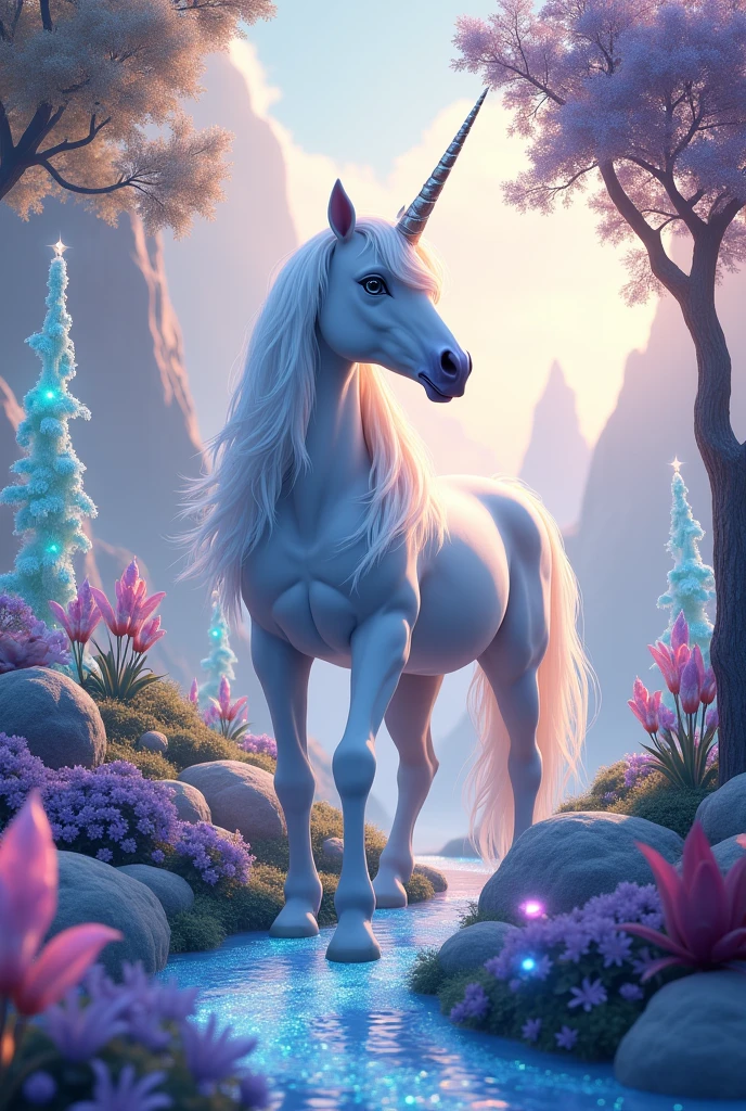 Unicorn in a not-so-real garden