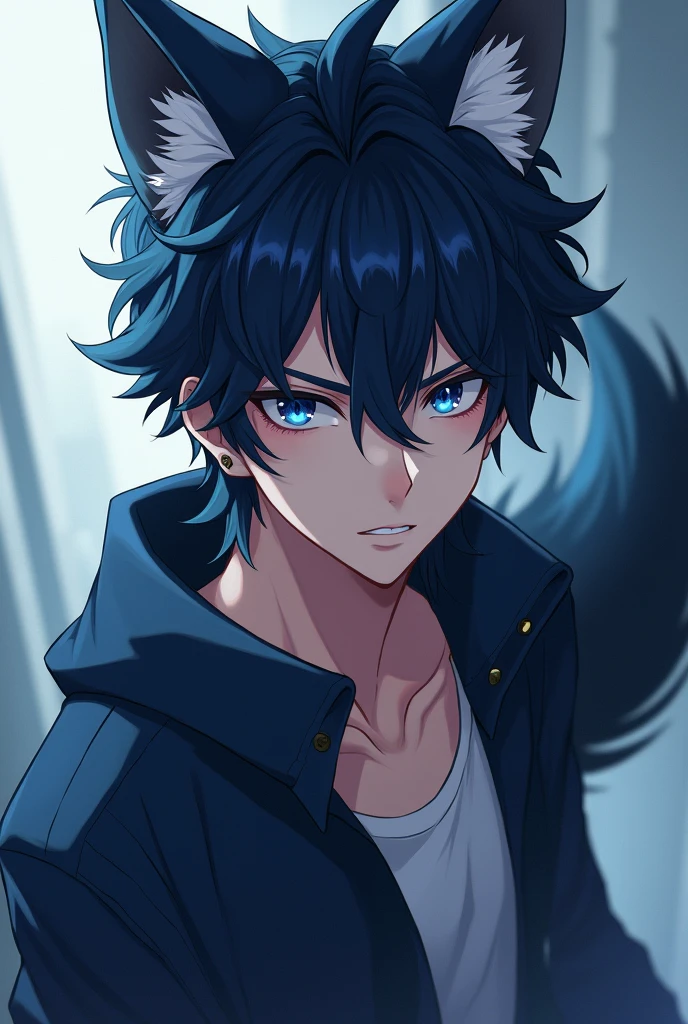 naitan 18 years old man Characteristic: white eyes with blue outlines, has cat ears, thin but defined, white. wears short clothes --auto --s2