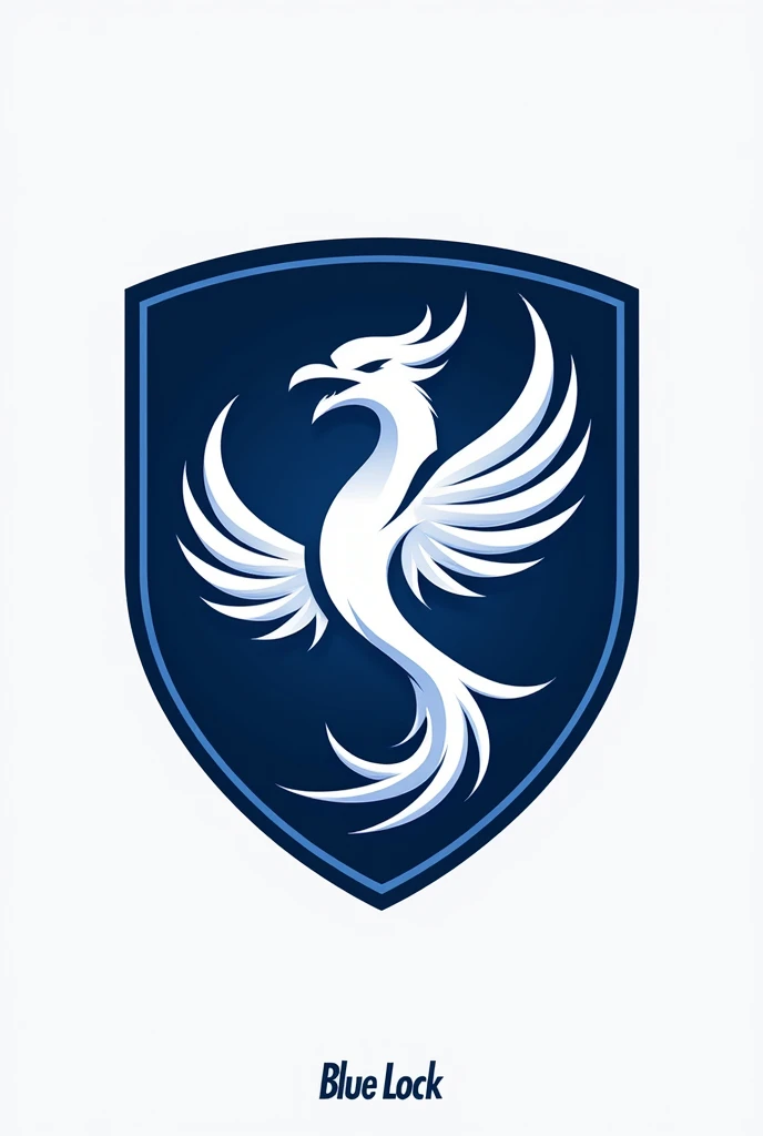 A logo of a football team with the name Blue Lock and an image of a phoenix