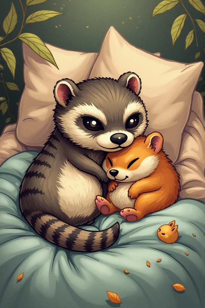 An animal Tato watching animals in a bed