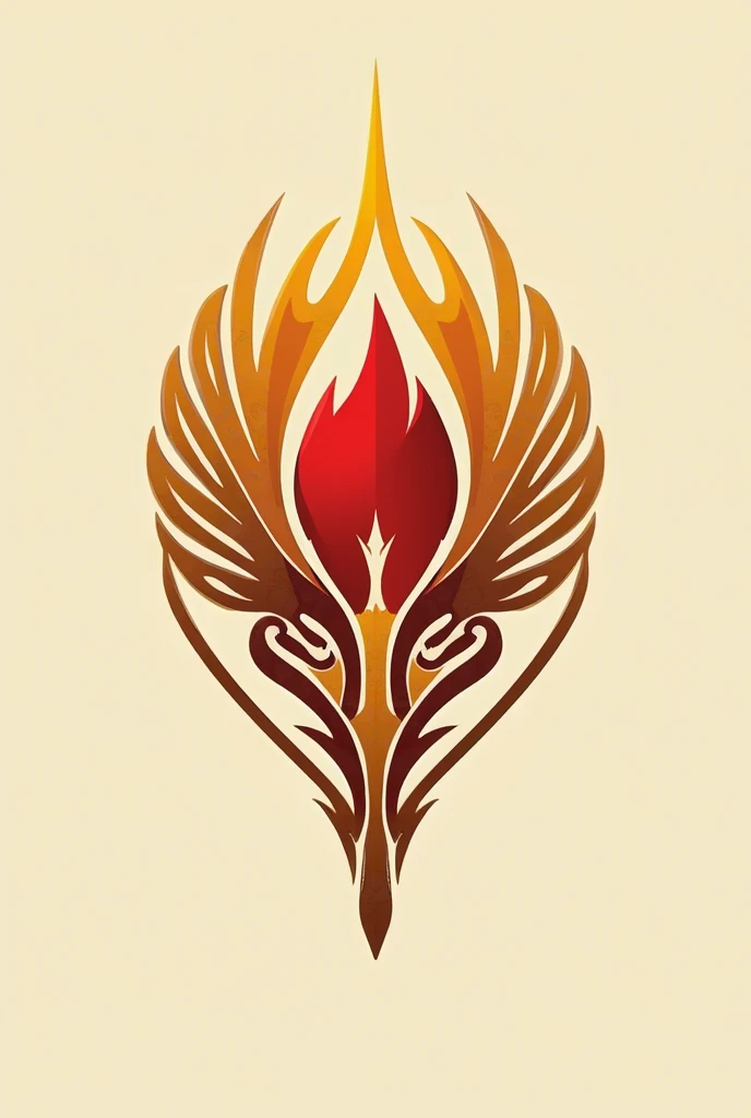 an image of a phoenix&#39;s head, red central part and golden outer tribal shape less realistic image based on the following img :https://img.freepik.featuring/photos-premium/um-desenho-de-um-galo-featuring-uma-pena-de-pavao-nele_947814-97378.jpg?size=626&ext=jpg&ga=GA1.1.1884204374.1724373522&district=ais_hybrid
