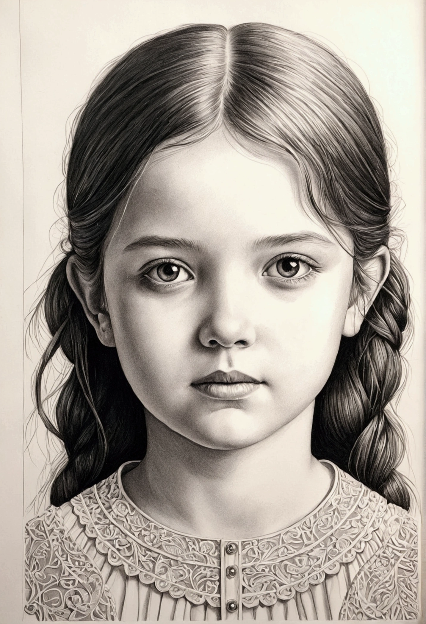 Retrato arafed de una Little girl con cola de caballo en una foto en blanco y negro, retrato Little girl, portrait of a pretty girl, portrait Little girl, retrato de Little girl, retrato de Little girl, a retrato de una Little girl, Retrato de una hermosa Little girl, Beautiful portrait, portrait of cute girl, retrato de una Little girl, , very beautiful portrait, , beautiful portrait