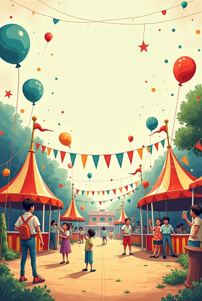 An invitation to the school that will hold a kermes without humans and simple vertically