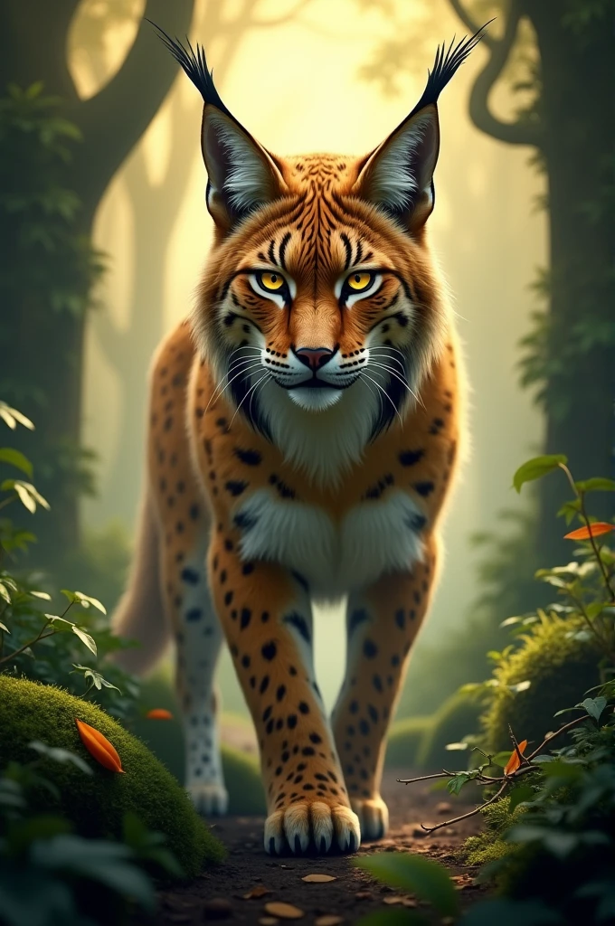 Therian lynx in a forest