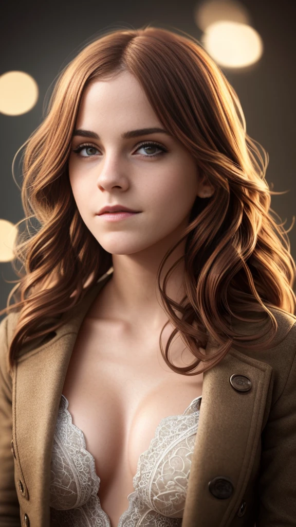 emma watson, curvy, wide hip, full photo, pubic hair, (elegant, beautiful face), long red hair, (cheeky smile:0.8), pale skin, goth makeup, (intricately detailed, fine details, hyperdetailed), raytracing, subsurface scattering, diffused soft lighting, atmospheric lights, flashes of light and sparks, curls, god rays, ultradetailed, ultradetaled, detailed skin, natural skin texture, shallow depth of field, hdr, 8k, cinematic, hyperrealistic, ultradetaled geen eyes, hyper realism soft light, film, studio lighting, detailed skin, ultra realistic, bokeh, sharp features, best quality, ultra high res, detailed face, realistic face, raw photo 